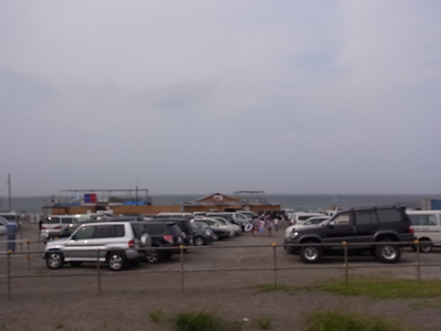 和田長浜海水浴場の駐車場